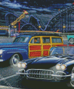 Diner And Cars diamond painting