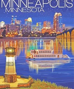 Minneapolis Spoonbridge Poster Diamond Painting