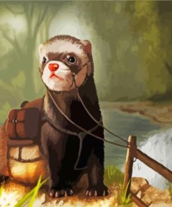 Wild ferret diamond painting