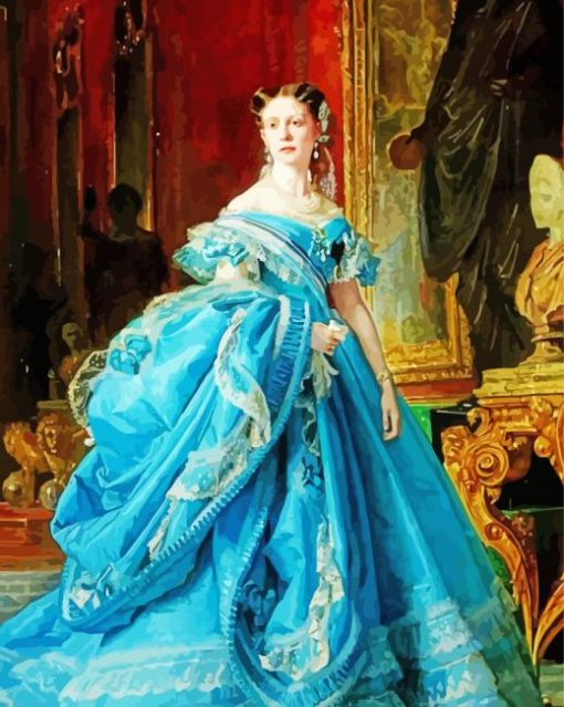 Classy Lady In Blue Gown