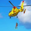 Yellow Medical helicopter