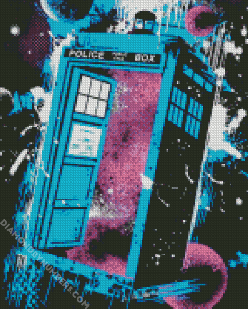 Doctor Who Tardis Splatter diamond paintings