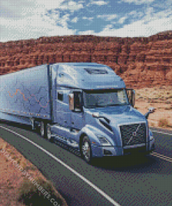 Grey Semi Truck diamond paintings