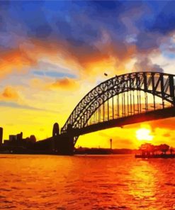 Sydney Harbor Bridge Sunset diamond paintings