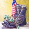 american Army boot diamond paintings
