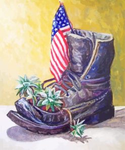 american Army boot diamond paintings