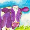 Purple Cow animal diamond paintings