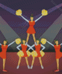 Cheerleading Illustration diamond paint