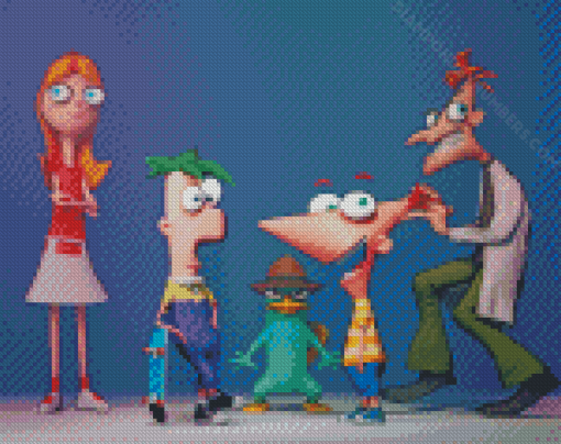 Phineas And Ferb Characters diamond paintings
