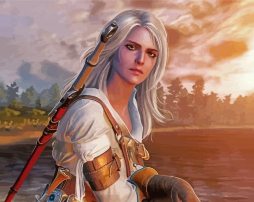 Aesthetic Ciri From The Witcher diamond paint
