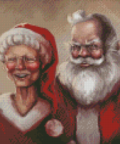 Mr And Mrs Claus diamond by numbers