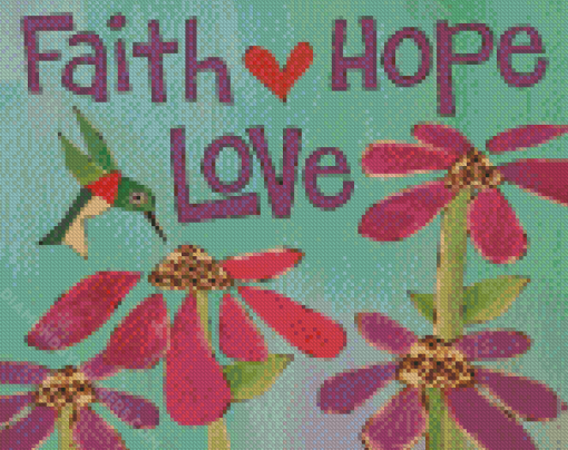 Aesthetic Faith Hope And Love diamond paintings
