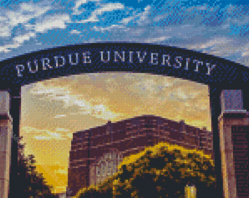 Purdue University diamond painting