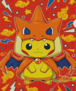 Pikachu Charizard diamond painting