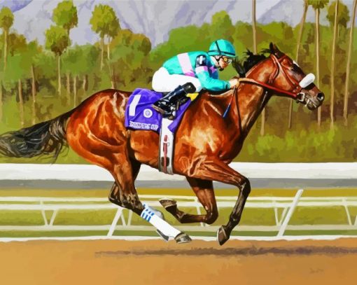 Aesthetic Zenyatta Racehorse diamond painting