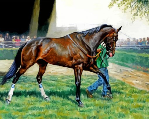 Zenyatta Racehorse diamond painting