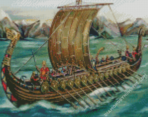 Norsemen Ship Diamond Painting