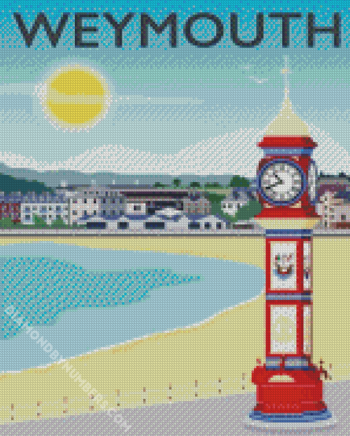 Weymouth Clock Poster Diamond Painting