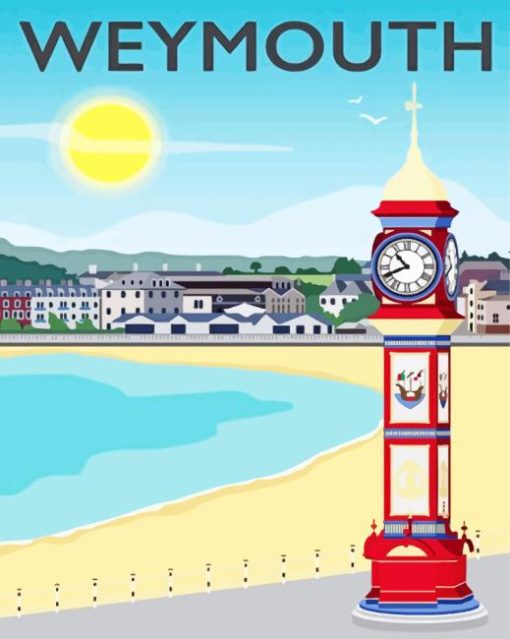 Weymouth Clock Poster Diamond Painting