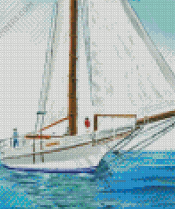 skipjack boat diamond painting by number
